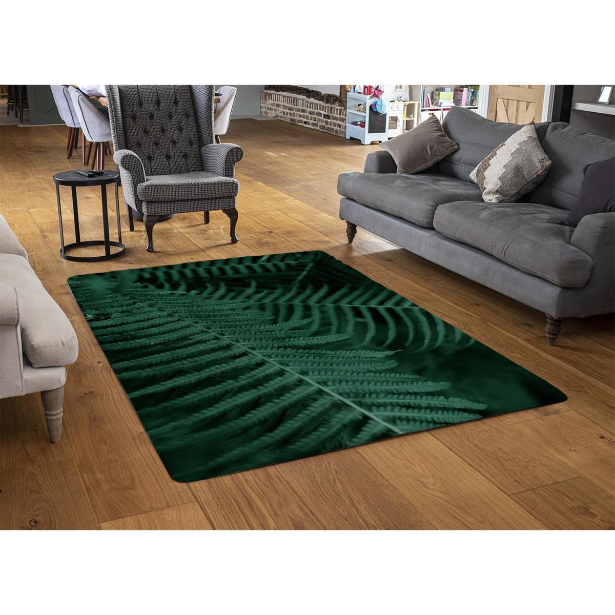Plants Background. Biophilia Trend Designer Rug - Green / 200cm – image 2