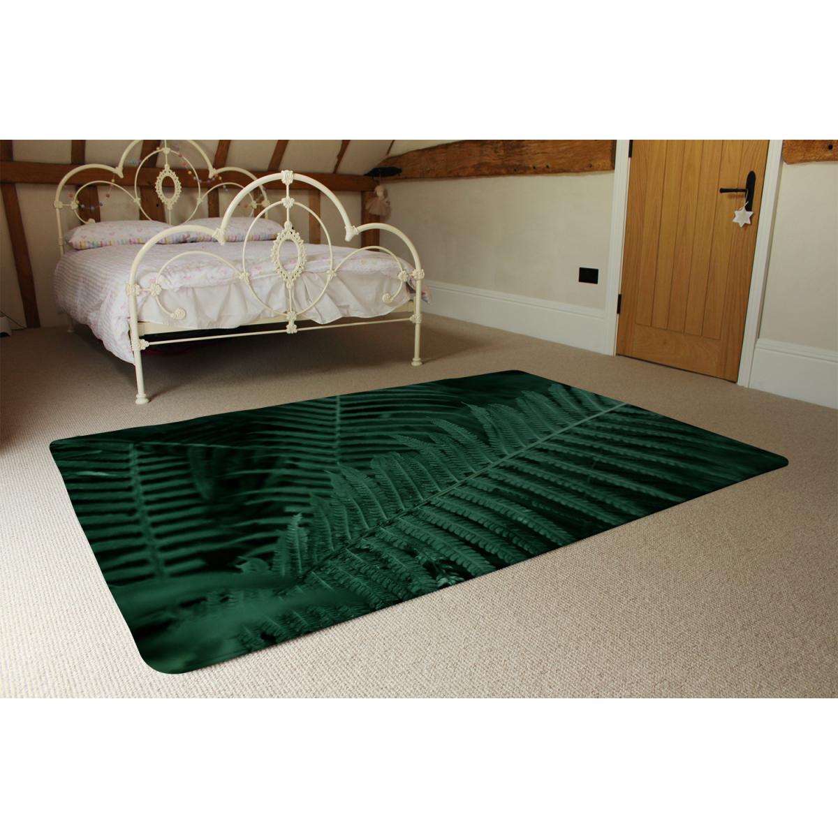 Plants Background. Biophilia Trend Designer Rug - Green / 200cm – image 3