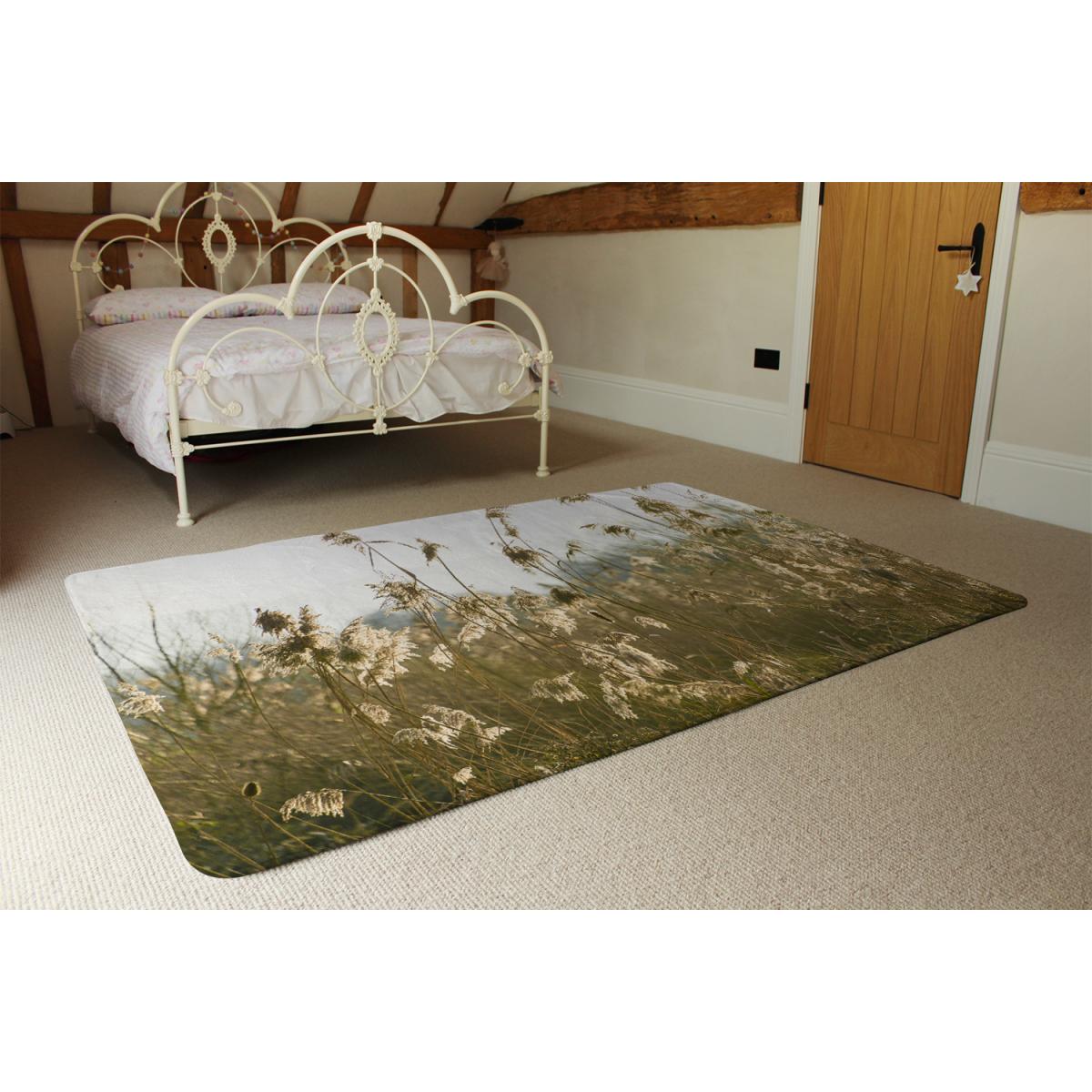 Plumes Slimbridge Designer Rug - Yellow / 110cm – image 3
