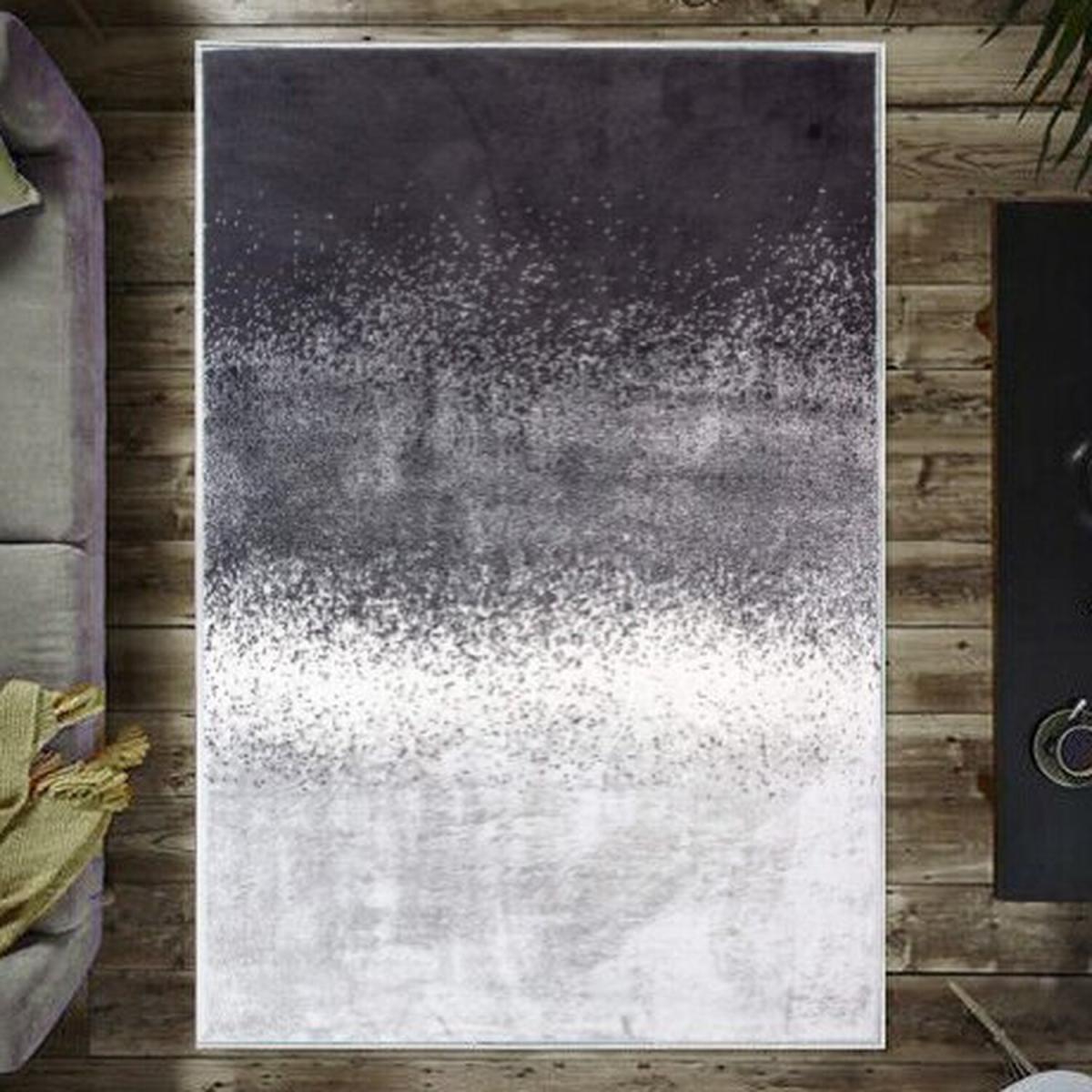 Grey Scandi Stripe Living Room Rug - Grey / 110cm – image 2