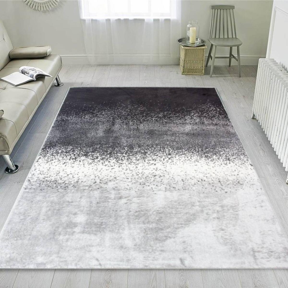 Grey Scandi Stripe Living Room Rug - Grey / 110cm – image 5