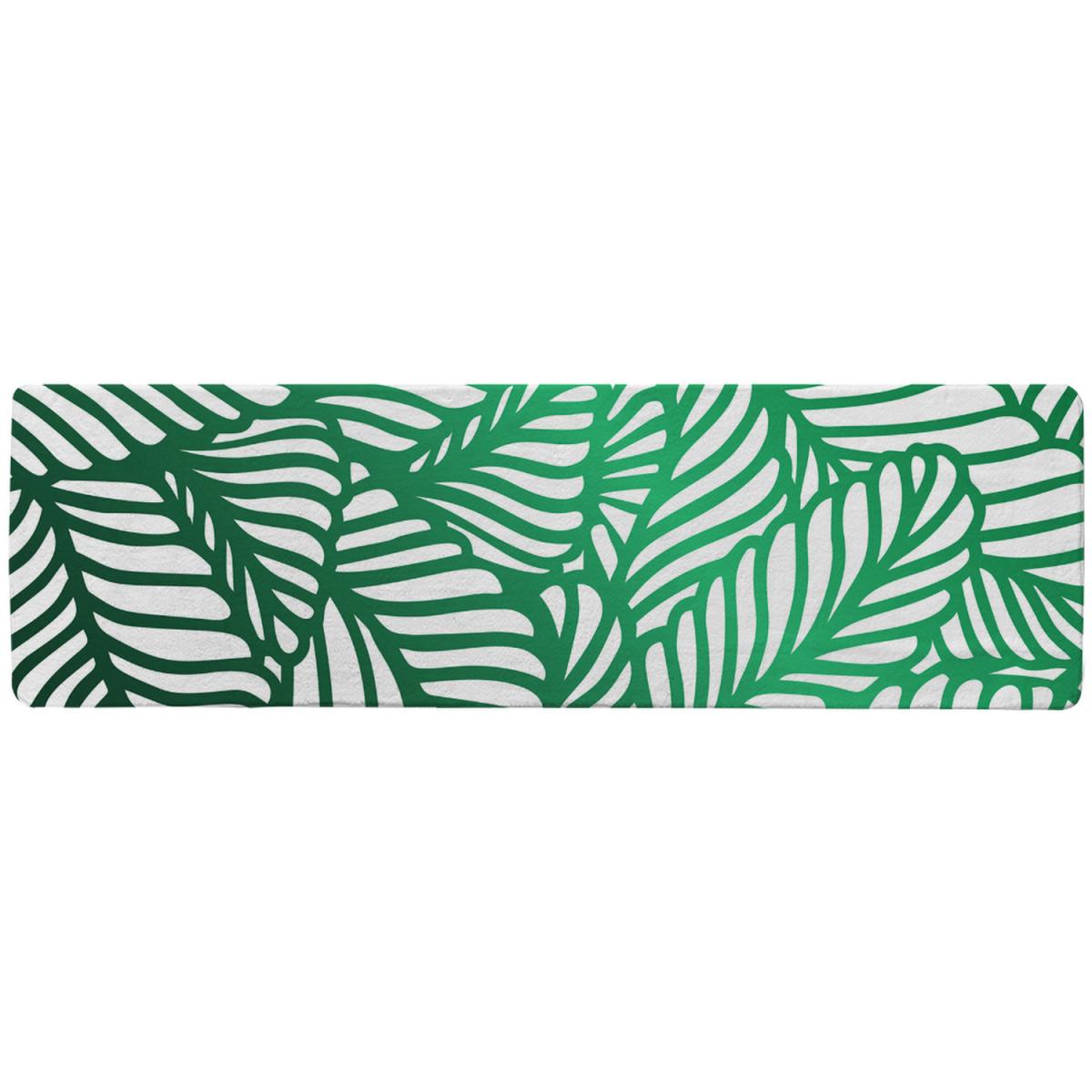 Green Biophilic design with natural analogues texture Designer Runner Rug - Green – image 2