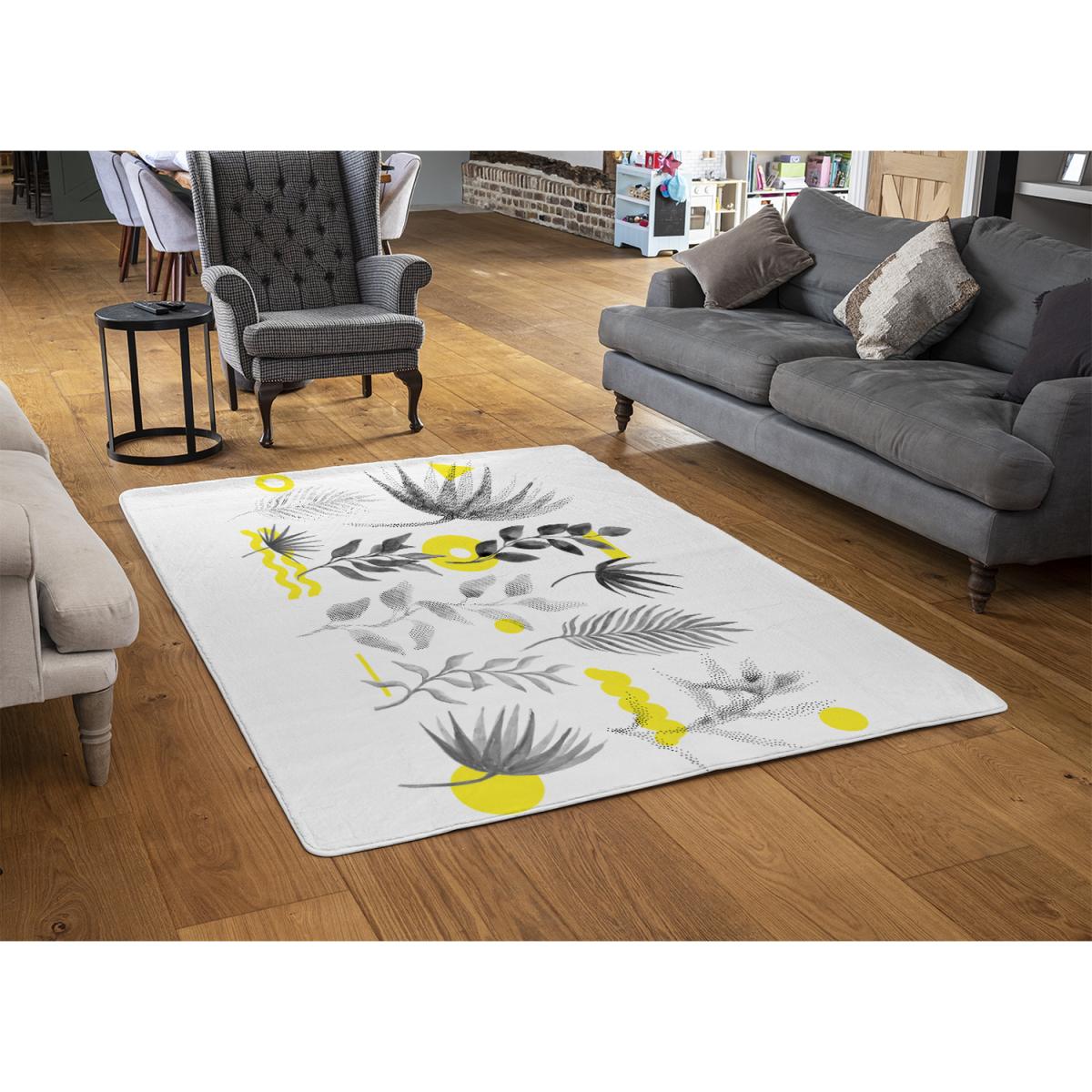 Selection Of Leaves Rug - Yellow / 110cm – image 2