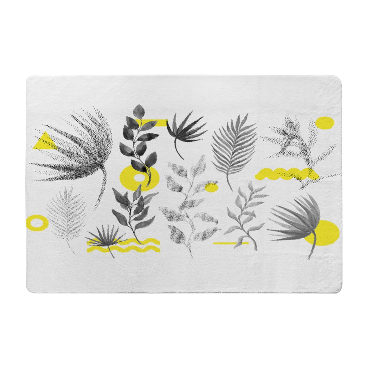 Selection Of Leaves Rug - Yellow / 110cm – image 1
