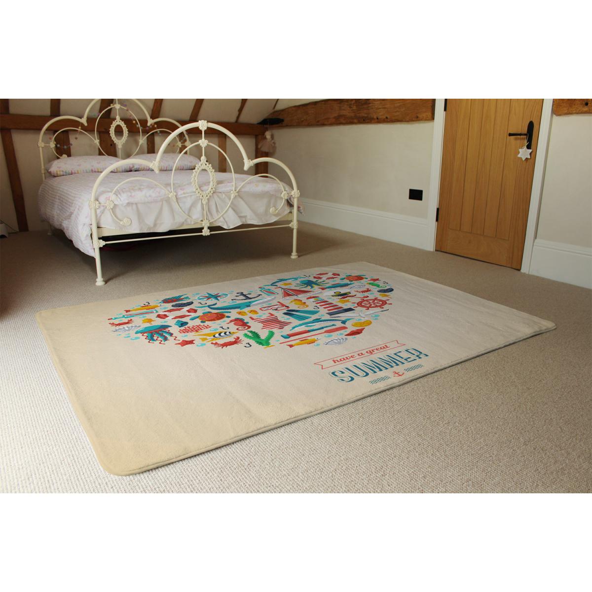 Love Heart Of Sealife Nautical Items Rug - Yellow / 230cm – image 1