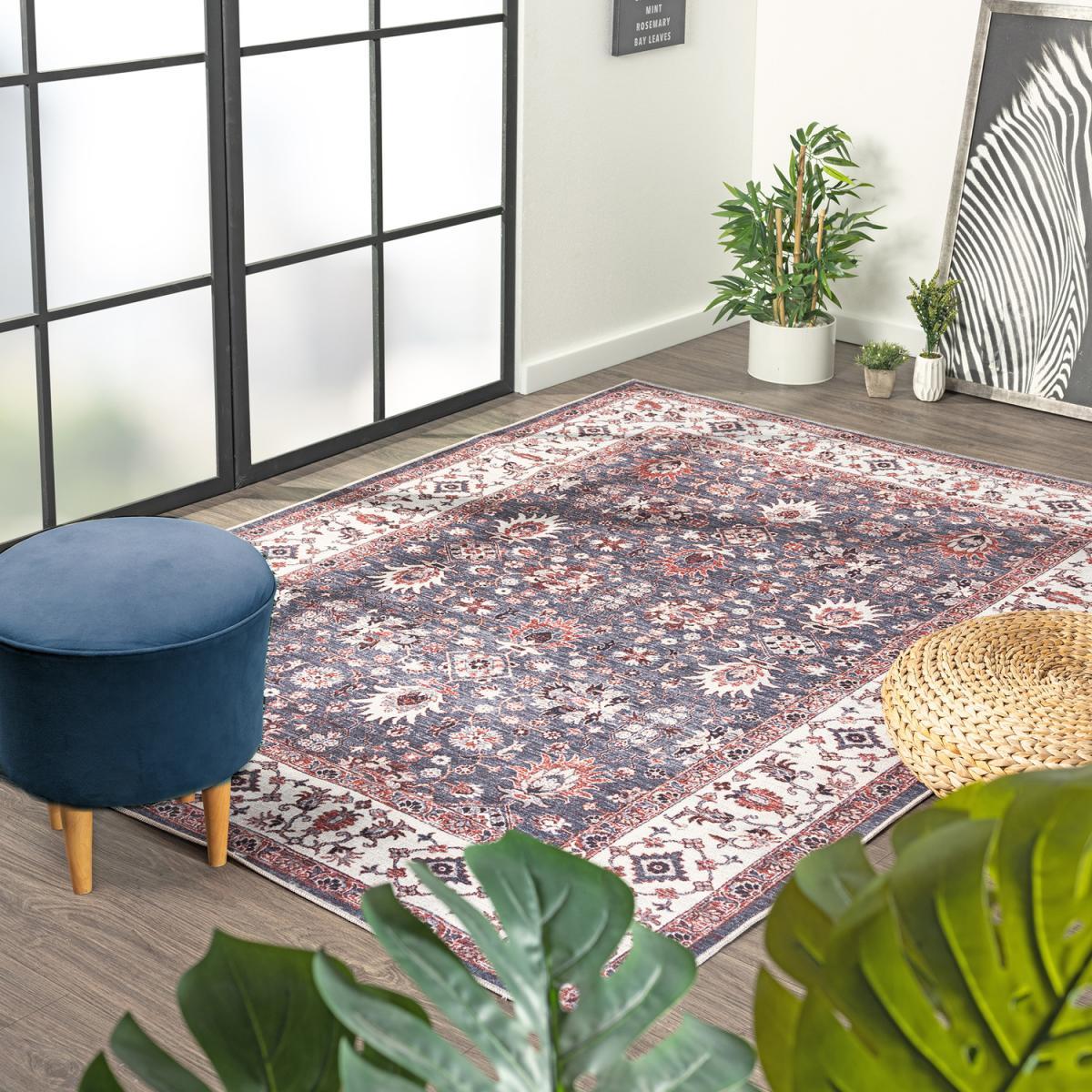 Persian Classics Yasmin Machine Washable Rug - Grey / 170x120cm – image 2