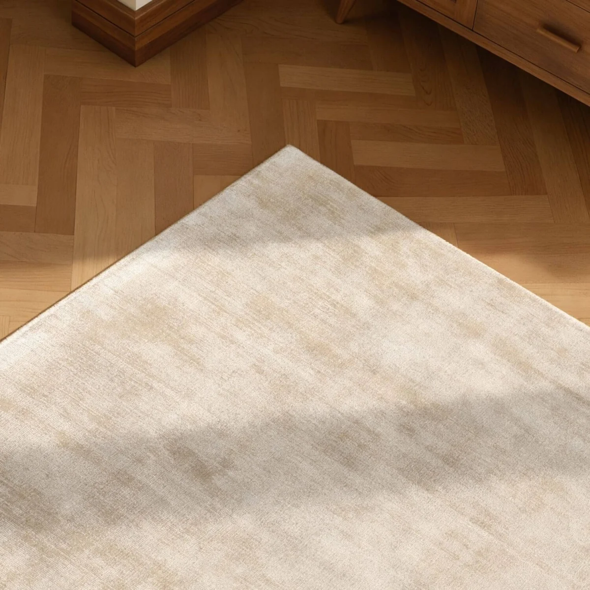 Vikosa Jane Viscose Plain Rug - Cream / 200 x 300cm - Cream / 200.0cm – image 7