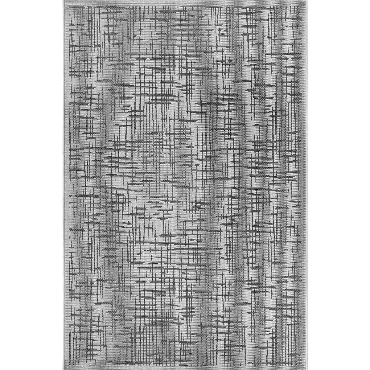 Abstract Weatherproof Indoor & Outdoor Rug Dark Grey - Grey – image 2
