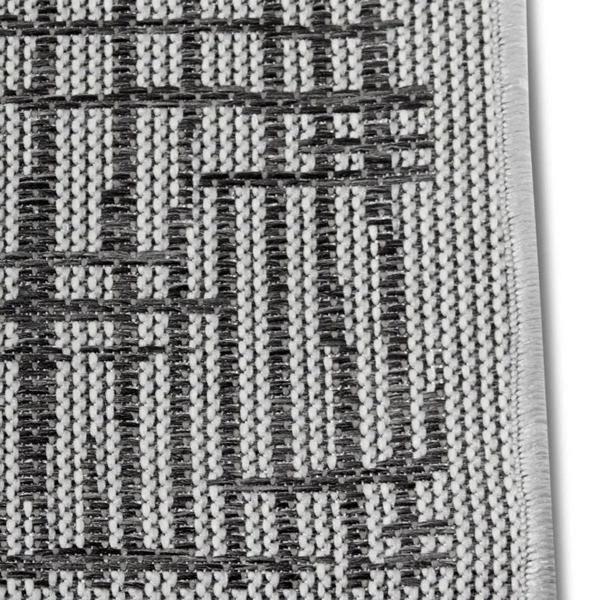 Abstract Weatherproof Indoor & Outdoor Rug Dark Grey - Grey – image 3