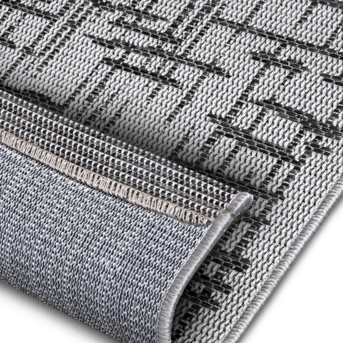 Abstract Weatherproof Indoor & Outdoor Rug Dark Grey - Grey – image 4