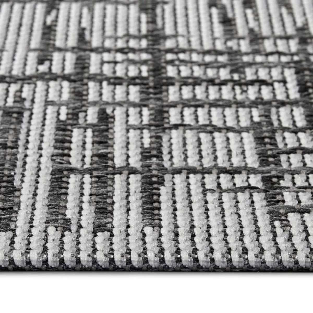 Abstract Weatherproof Indoor & Outdoor Rug Dark Grey - Grey – image 5
