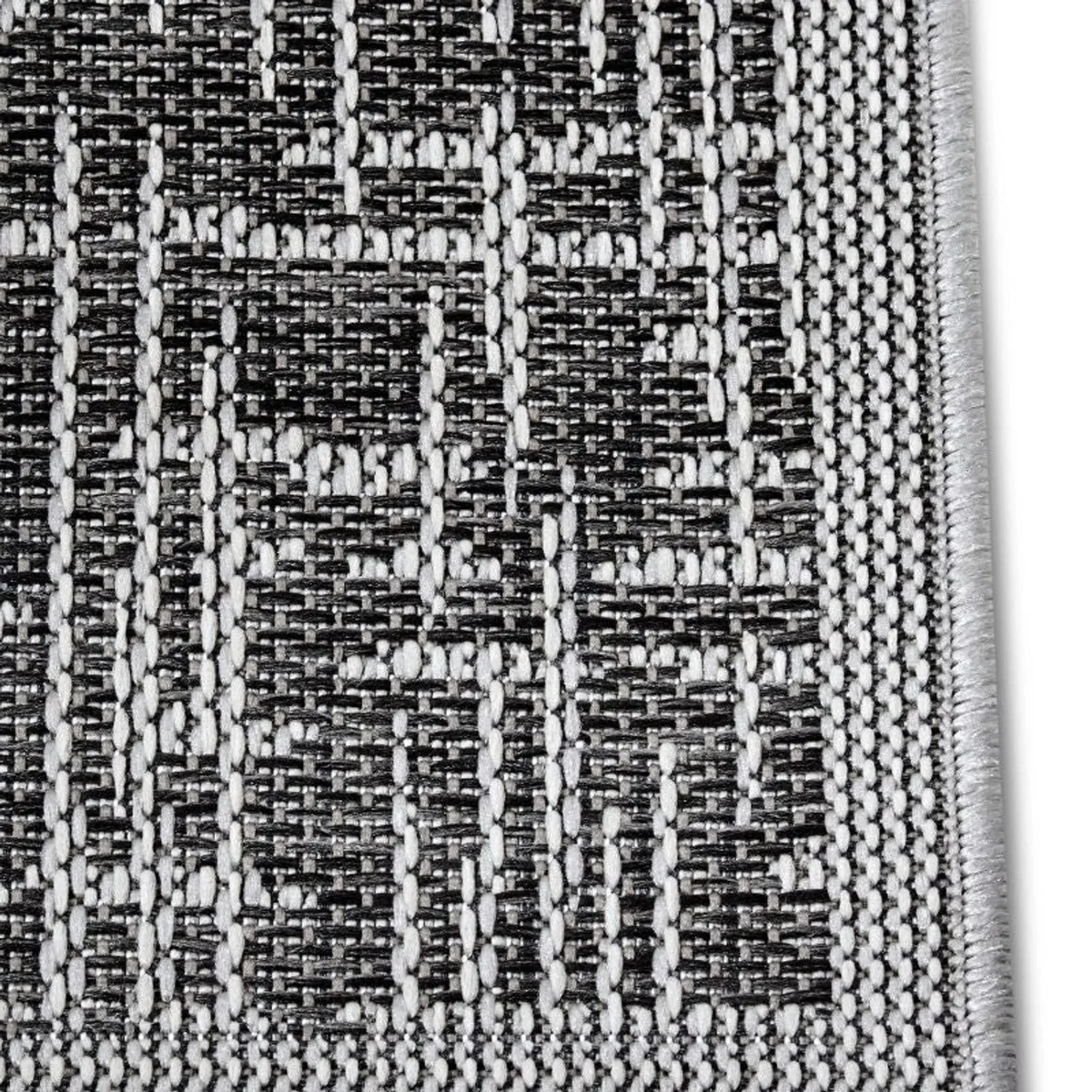 Abstract Weatherproof Indoor & Outdoor Rug Dark Grey - Grey – image 7