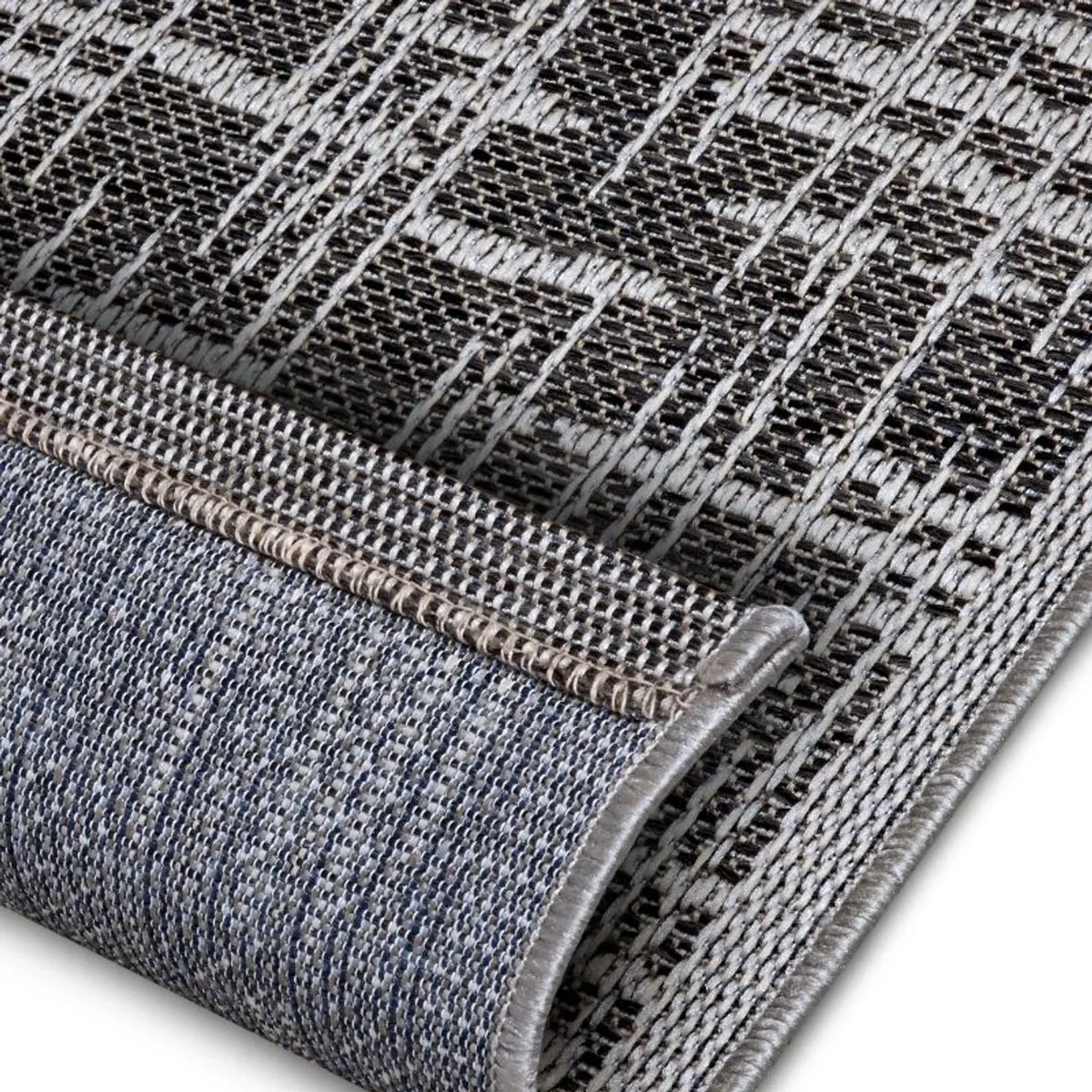 Abstract Weatherproof Indoor & Outdoor Rug Dark Grey - Grey – image 8
