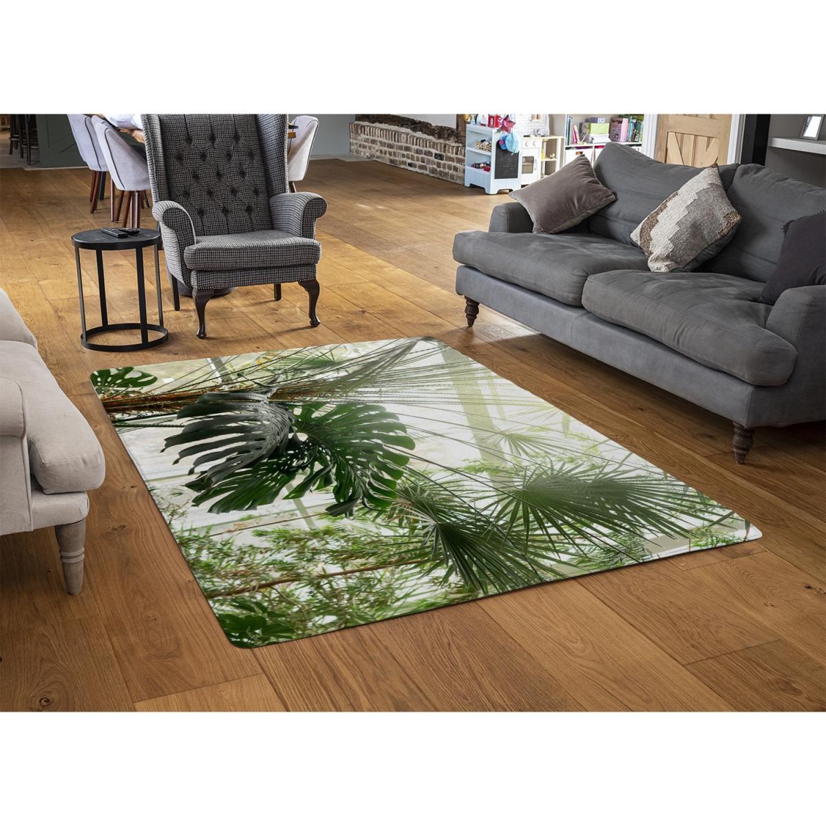 Green Plants In Botanical Garde Designer Rug - Green / 200cm – image 2