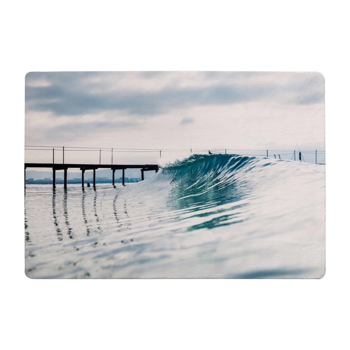 Ocean Ideal Wave In Ocean. Breaking Blue Waves Designer Rug - Blue / 200cm – image 1