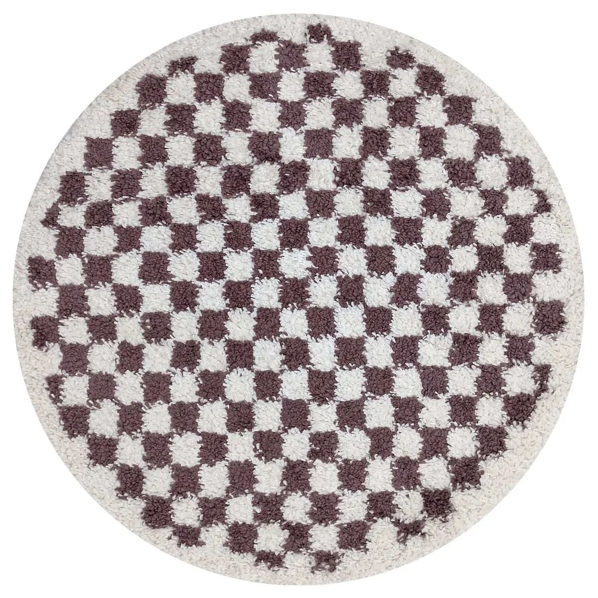 The Rugs Moodi Checkerboard Design Patterned Shaggy Rug - Purple / 230cm – image 6