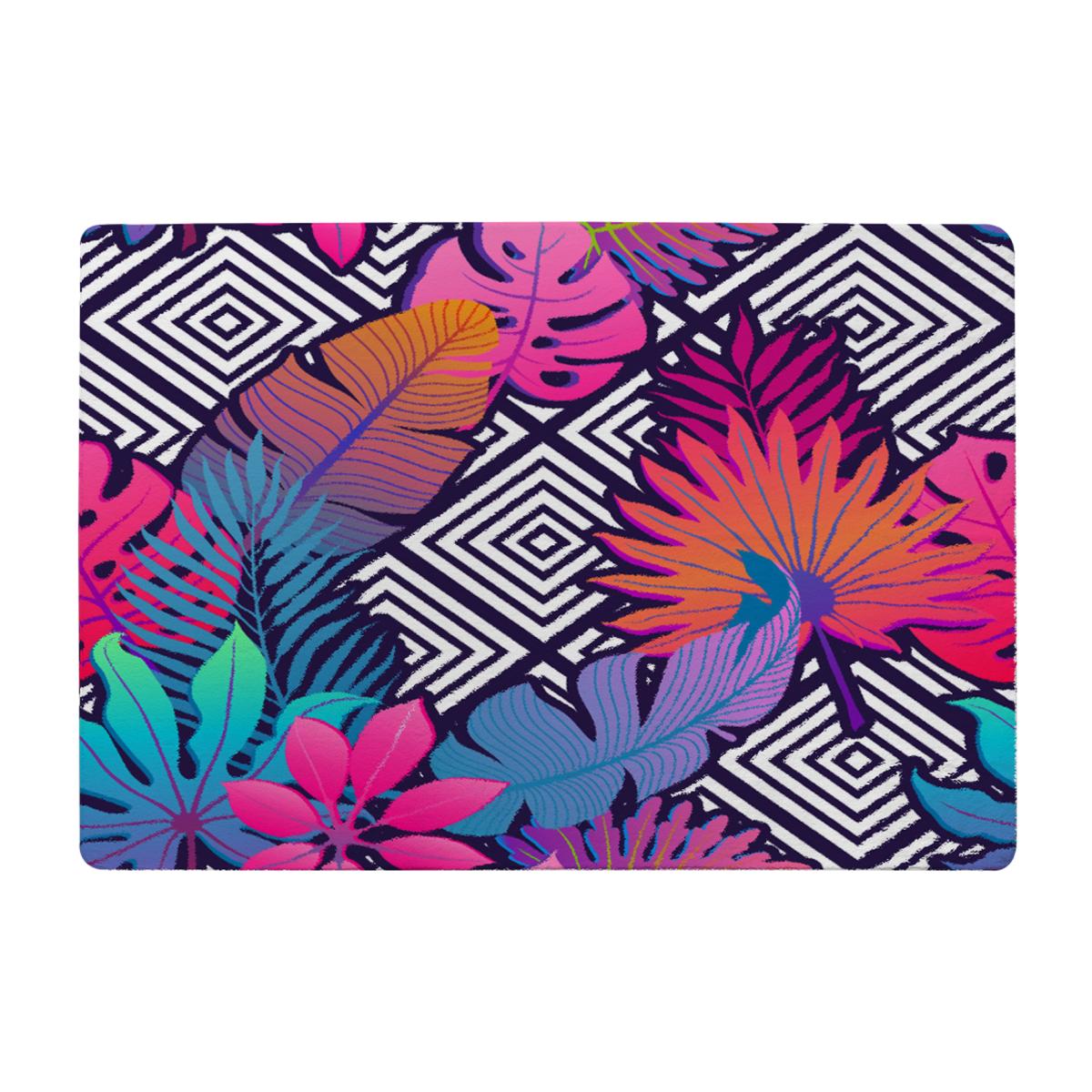 Tropical Geometric Rug - Black / 110cm – image 1
