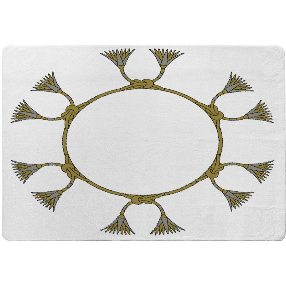 Ancient Egyptian Lotus Motifs Rug - Black / 230cm – image 2