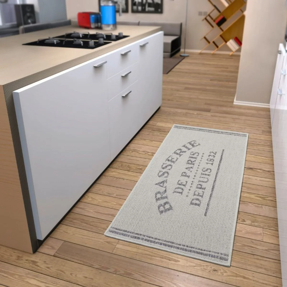 Hanse Home Brasserie De Paris Flatweave Polypropylene Kitchen Runner Rug Grey - Grey / 62.0cm – image 3