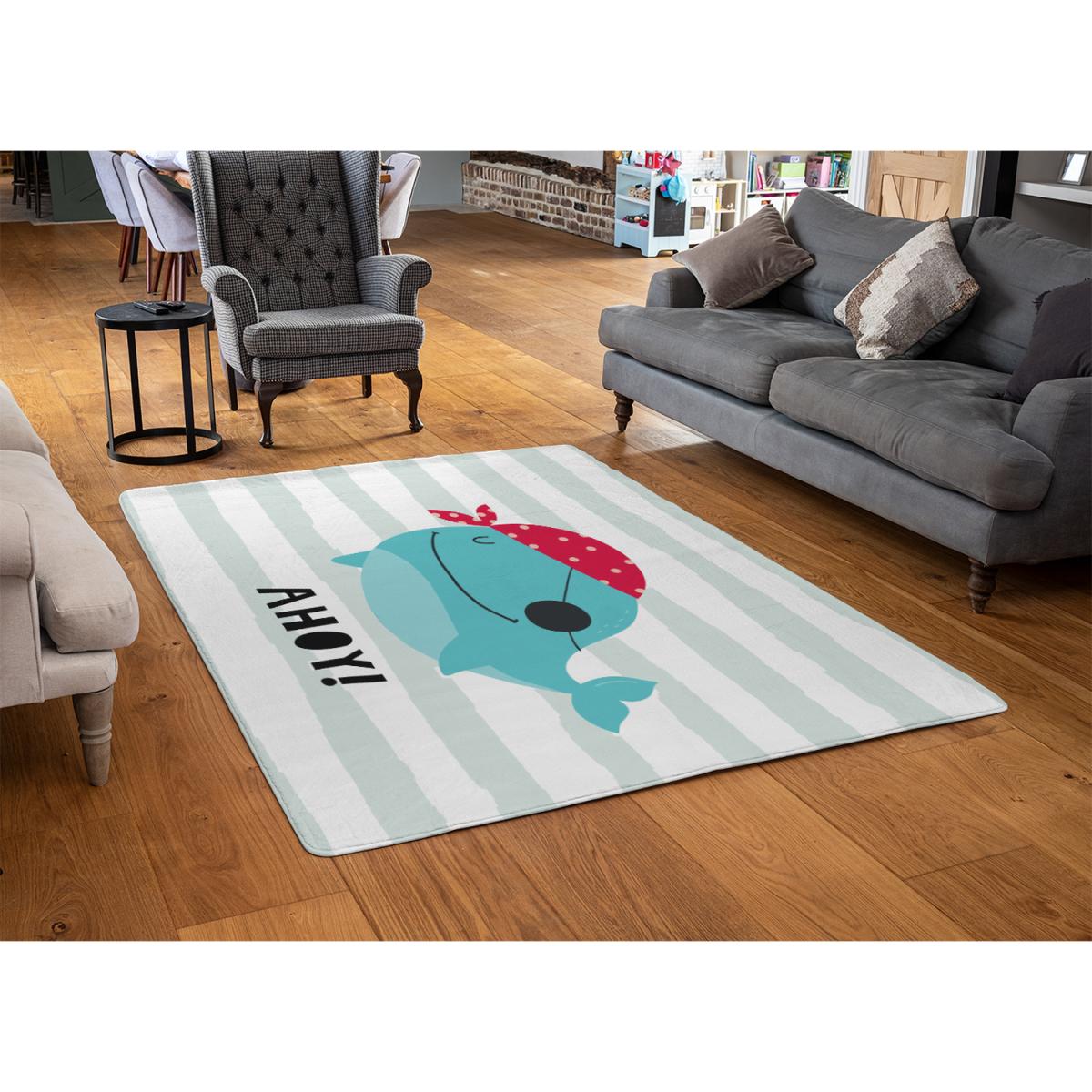 Ahoy! Whale Rug - Blue / 110cm – image 2