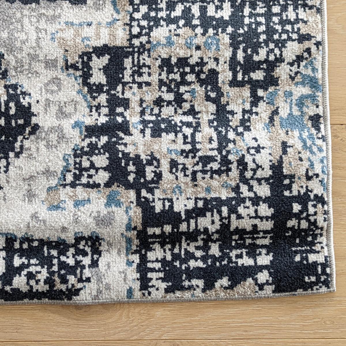 Grey Geometric Diamond Tribal Living Room Rug - Cadiz - Grey – image 3
