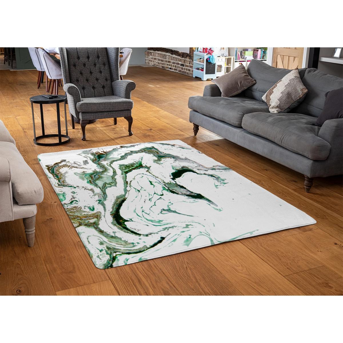Green Marble Designer Rug - Green / 200cm – image 2