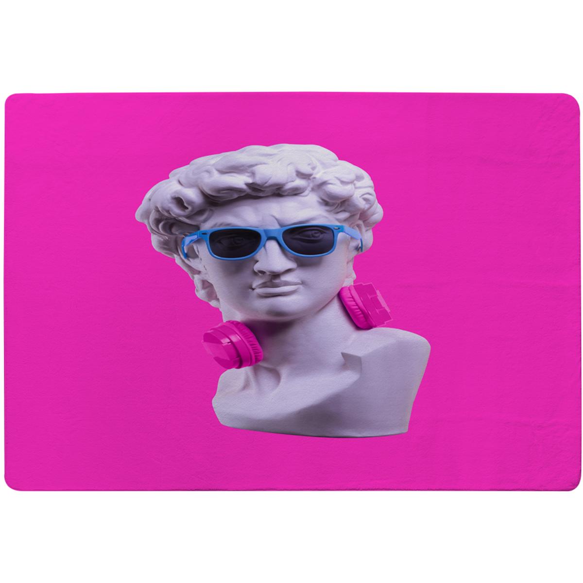 Plaster Statue Of David'S Head In Blue Sunglasses Designer Rug - Pink / 230cm – image 2