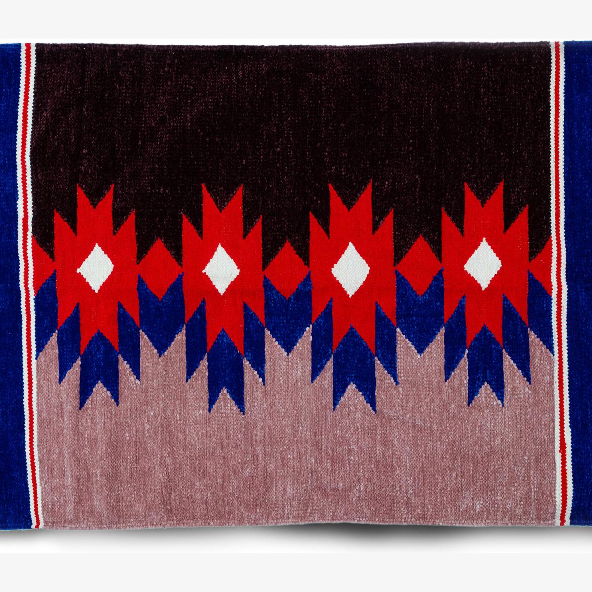 4 Colour Tribal Art Rug - Brown