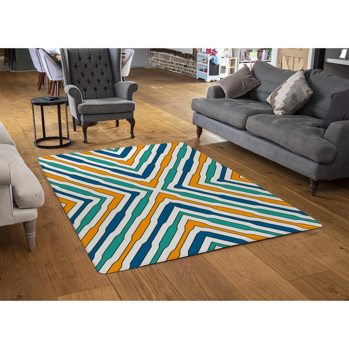 Ethnic Geometric Figures Rug - Green / 230cm – image 3