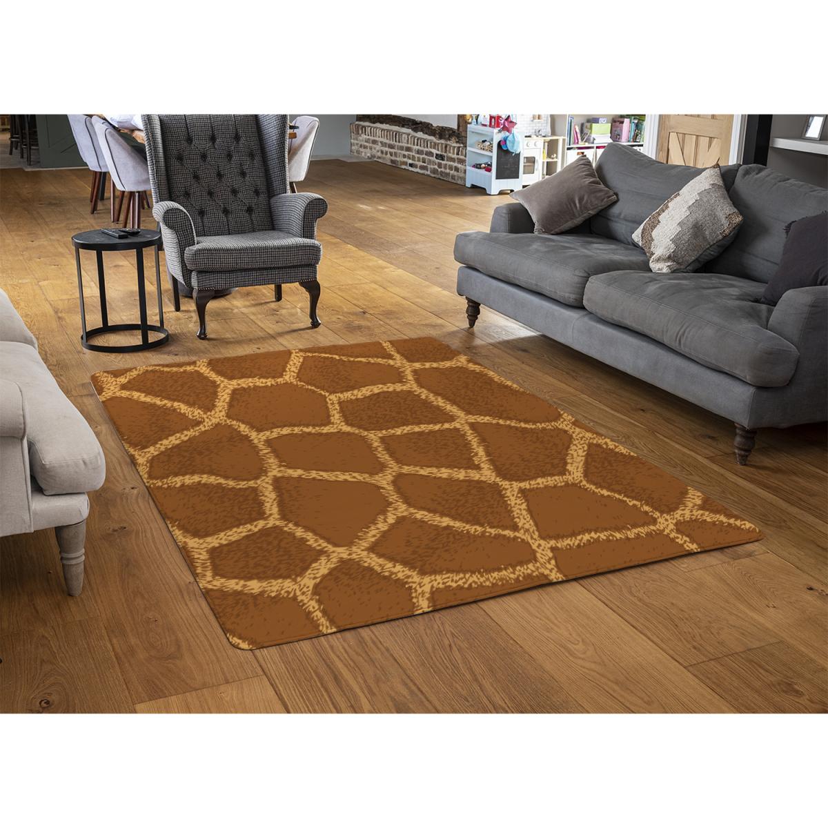Giraffe Print Rug - Brown / 110cm – image 2