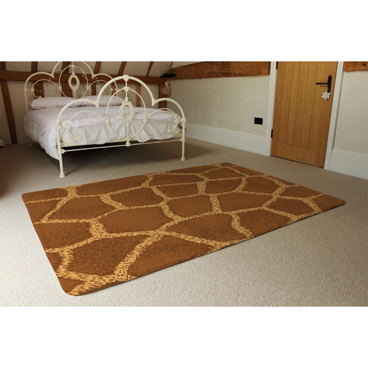 Giraffe Print Rug - Brown / 110cm – image 3