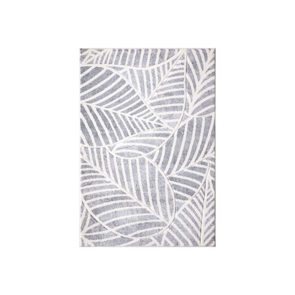 Linear Leaf Rug - Grey / 140cm