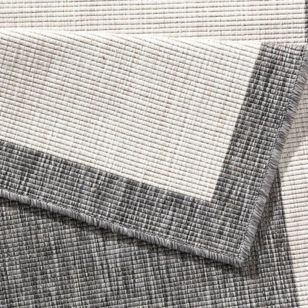 Reversible Panama Indoor & Outdoor Rug Black - Grey / 170.0cm – image 3