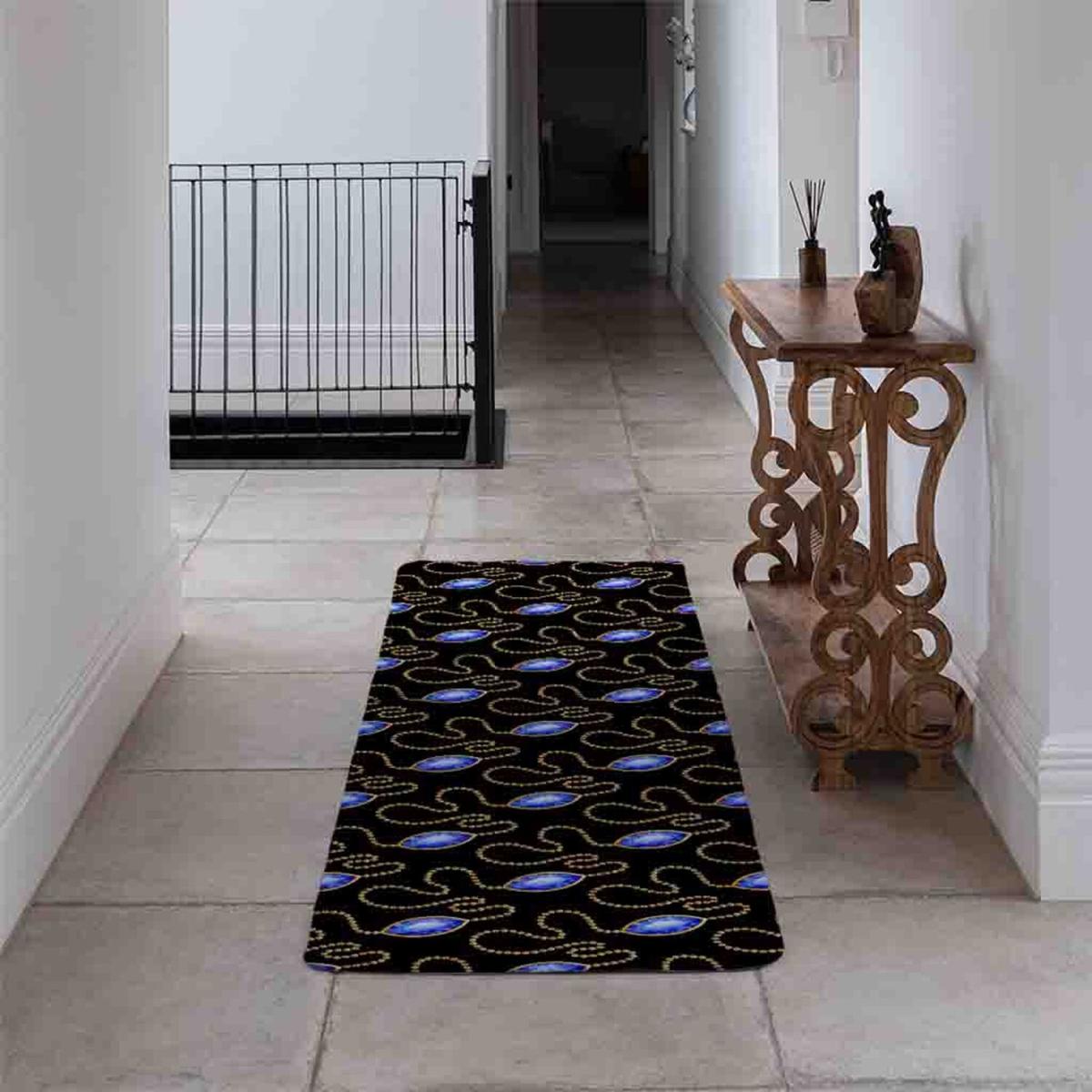 Diamond Necklaces Runner Rug - Black – image 4