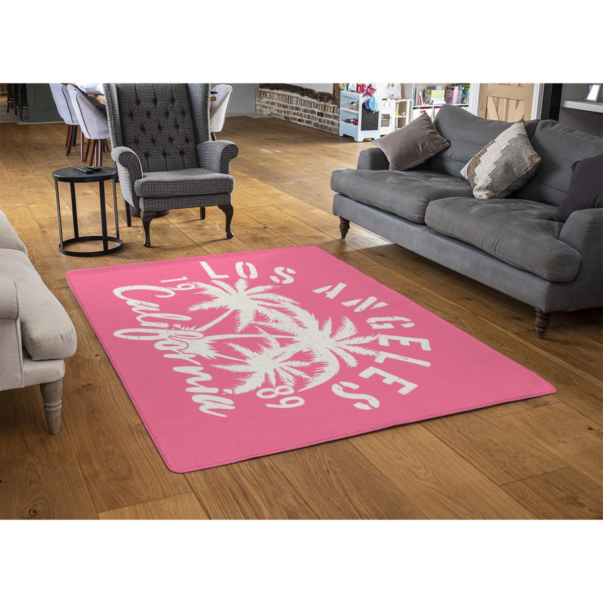 Los Angeles California Rug - Pink / 110cm – image 2