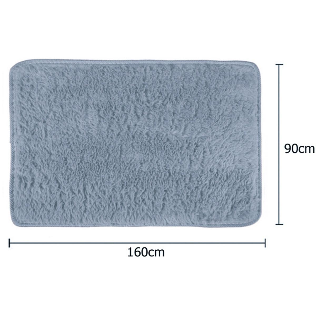 Fluffy Plush Carpet Non-Slip Area Rug for Living Room - Grey / 160cm / 90cm – image 2