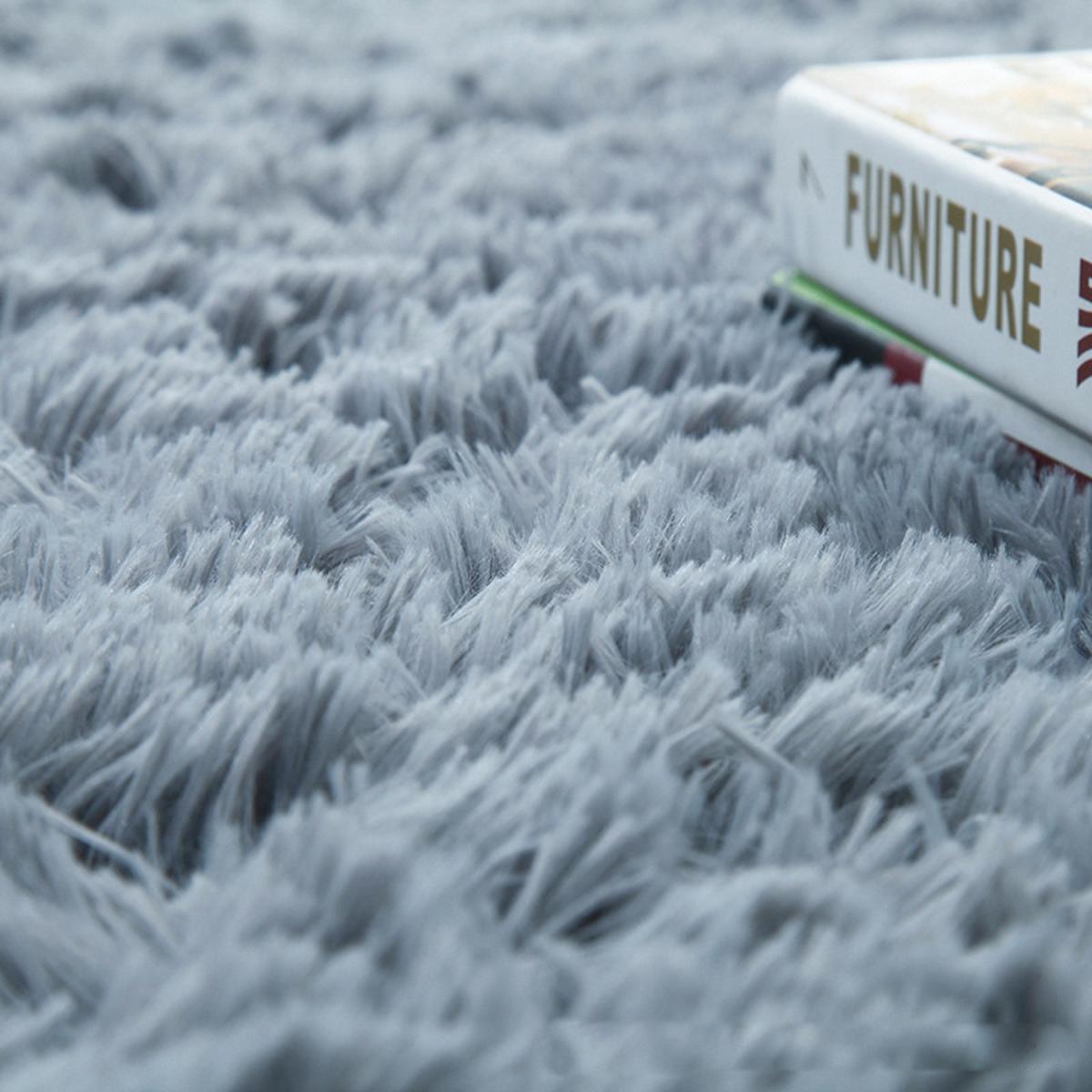 Fluffy Plush Carpet Non-Slip Area Rug for Living Room - Grey / 160cm / 90cm – image 4