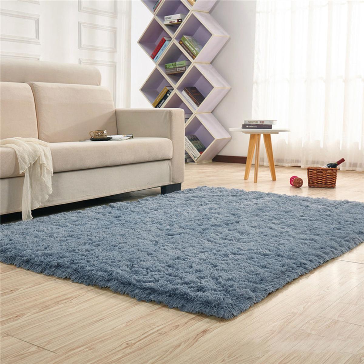 Fluffy Plush Carpet Non-Slip Area Rug for Living Room - Grey / 160cm / 90cm – image 1