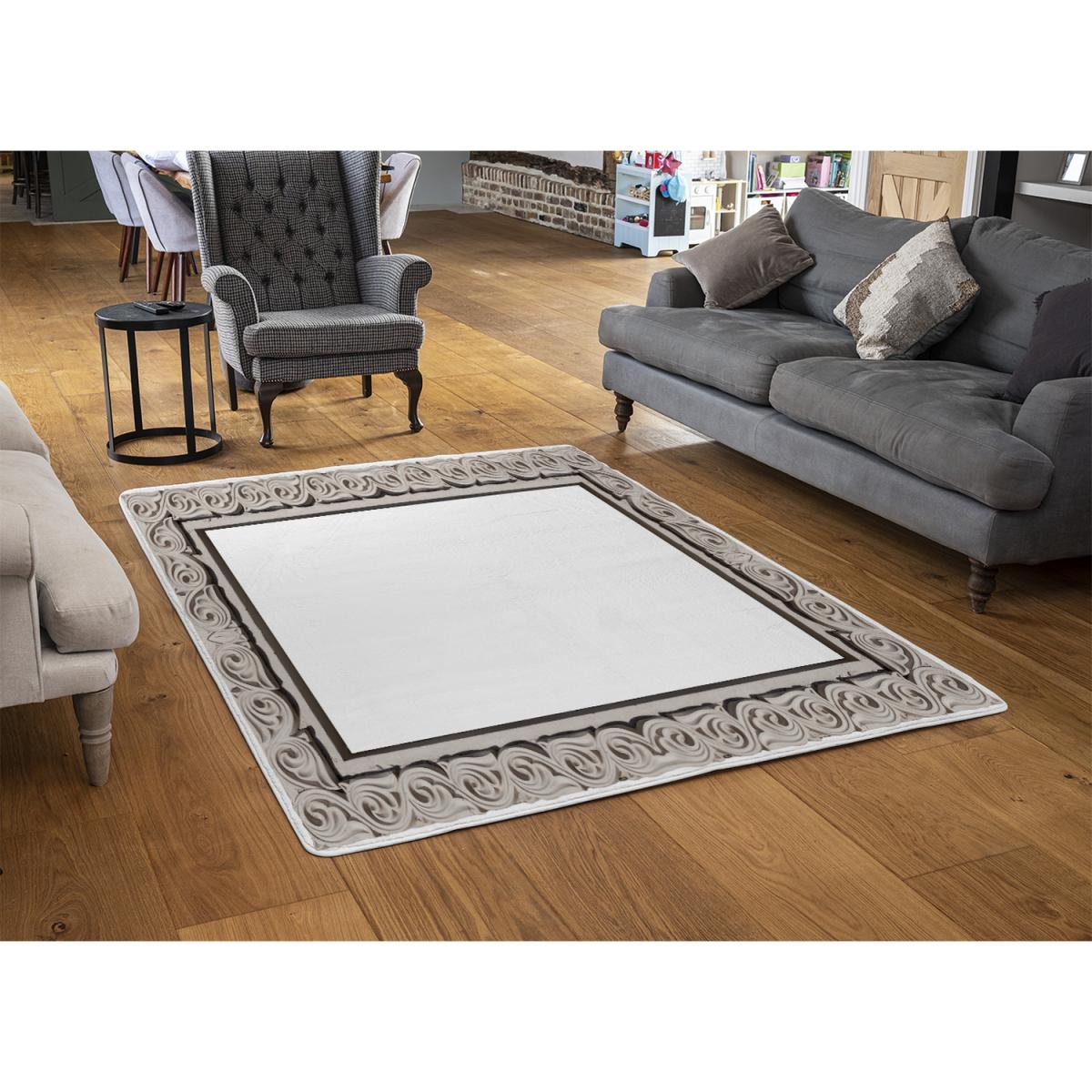 Concrete Frame Rug - Brown / 110cm – image 2