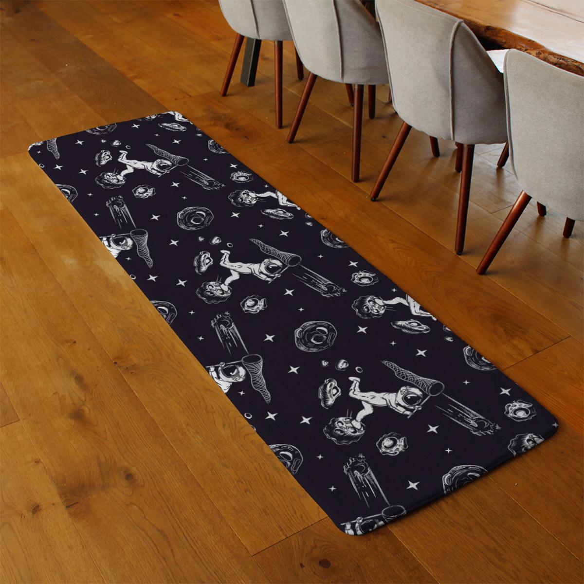 Astronaut Catches A Comet Runner Rug - Black – image 3