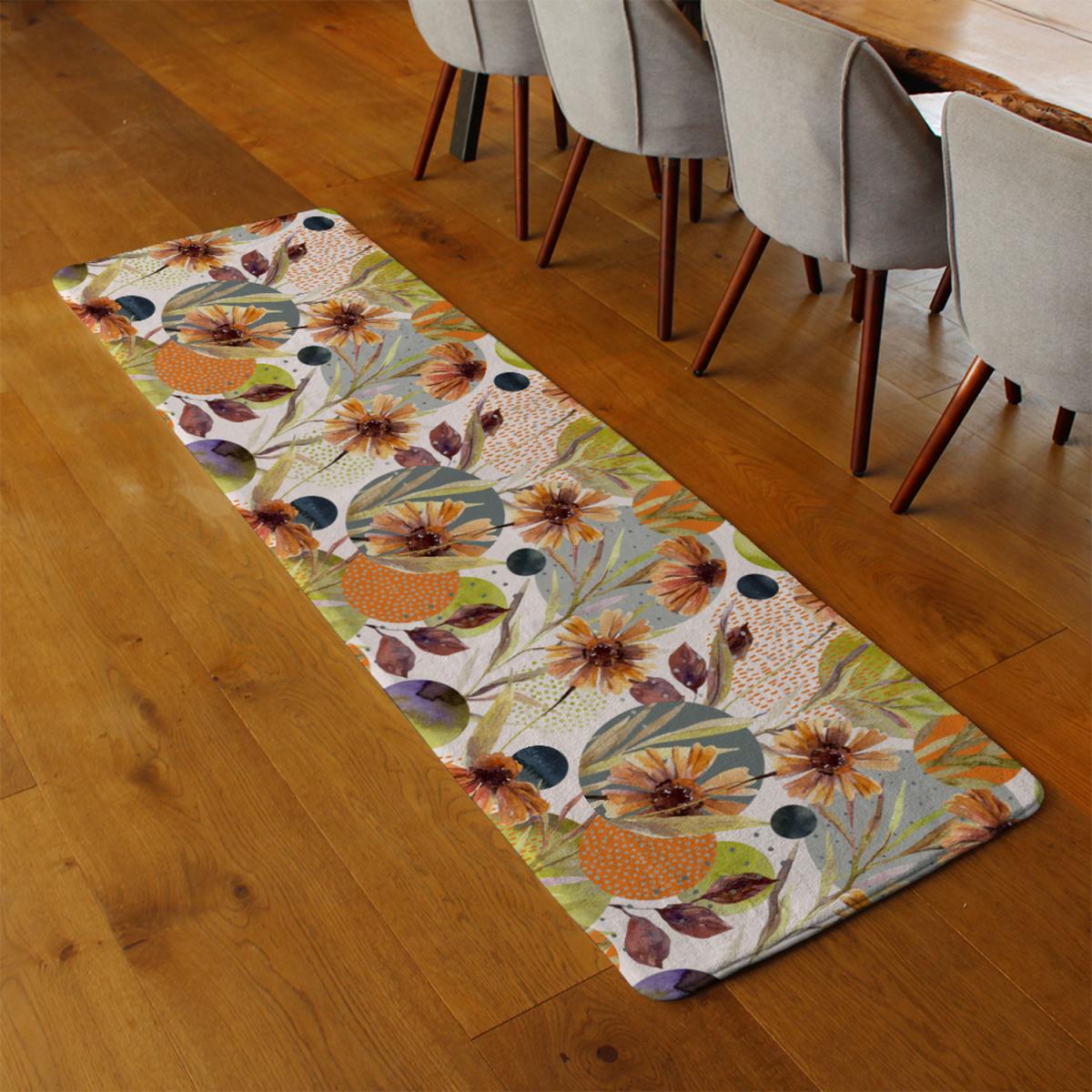 Autumn Flowers Runner Rug - Brown – image 3