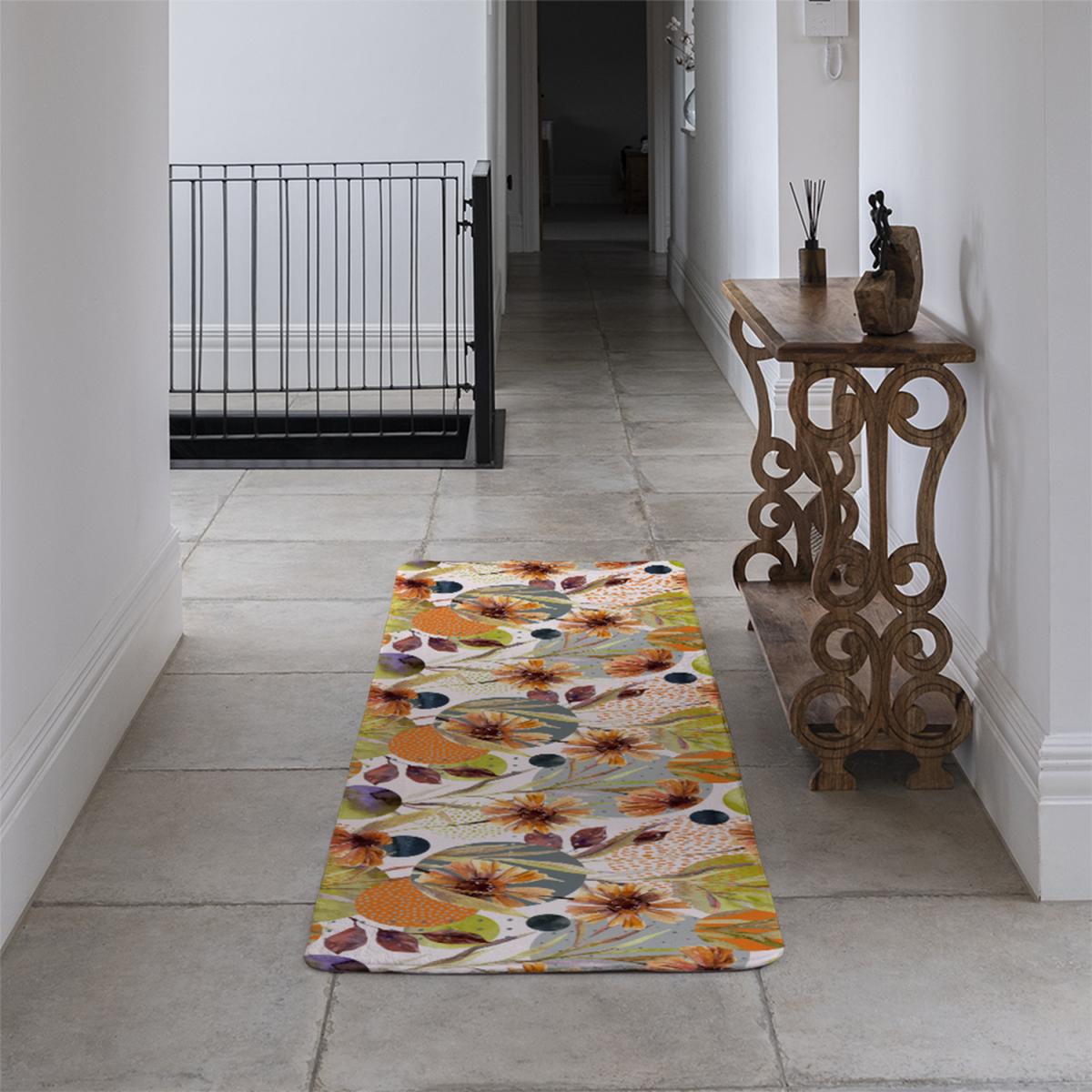 Autumn Flowers Runner Rug - Brown – image 4