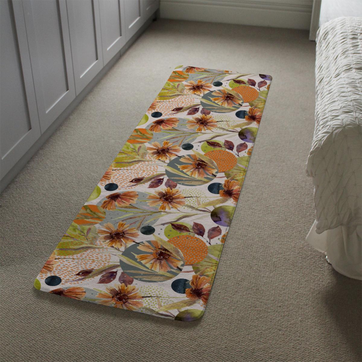 Autumn Flowers Runner Rug - Brown – image 1