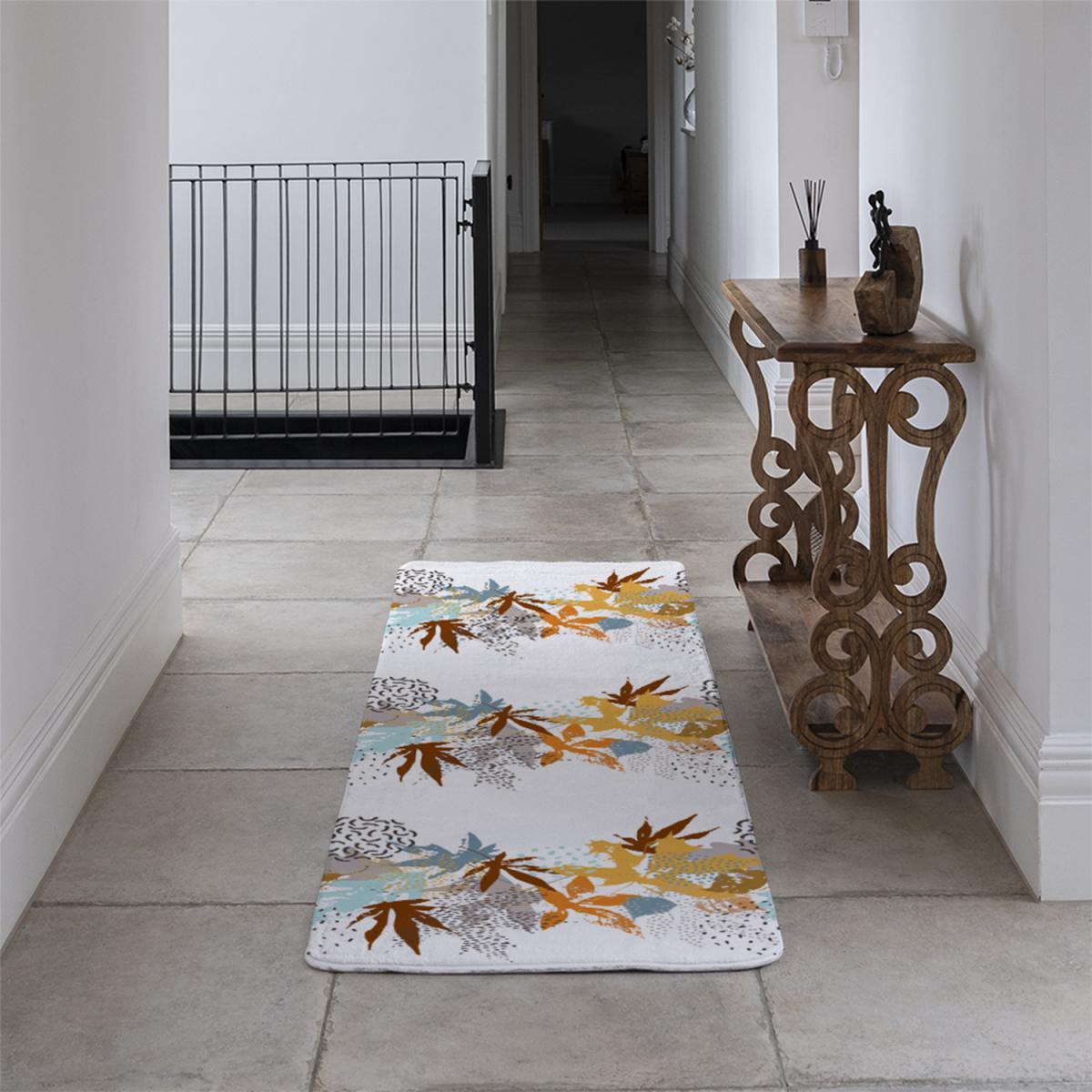 Japanese Maple Leaves Runner Rug - Orange – image 2