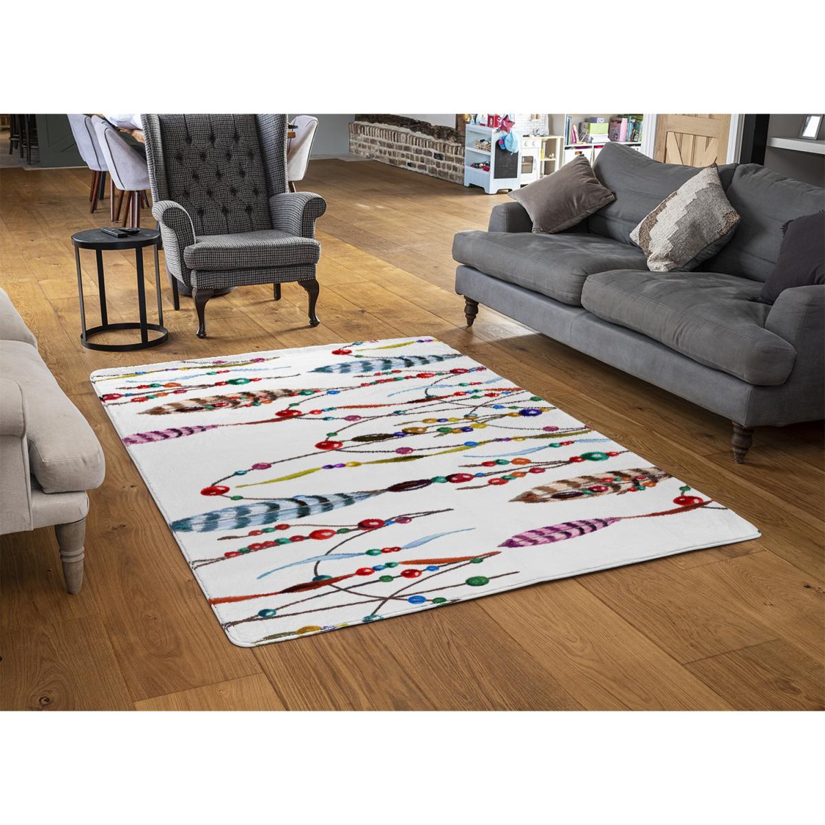 Ribbon Bead Rug - Red / 230cm – image 3