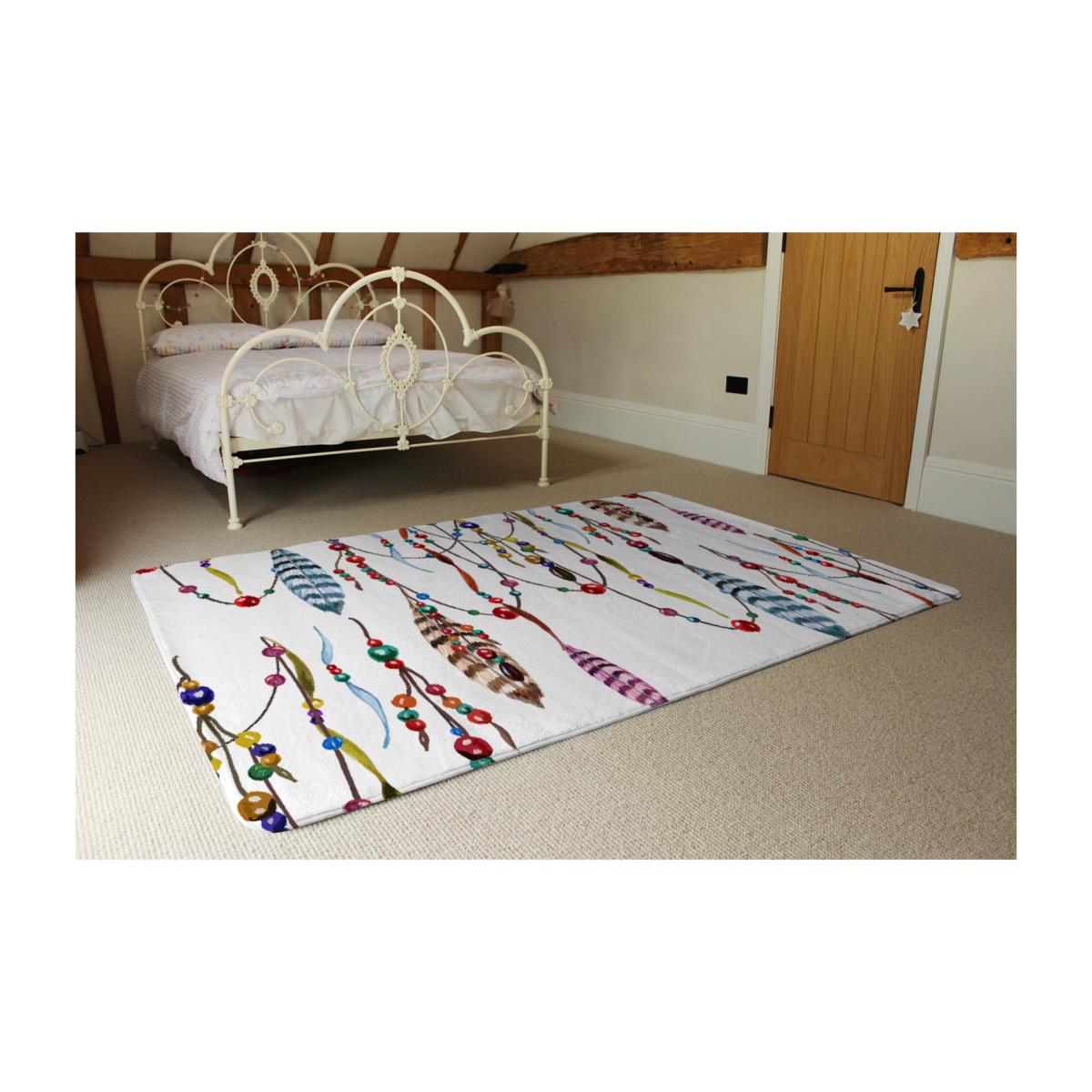 Ribbon Bead Rug - Red / 230cm – image 1