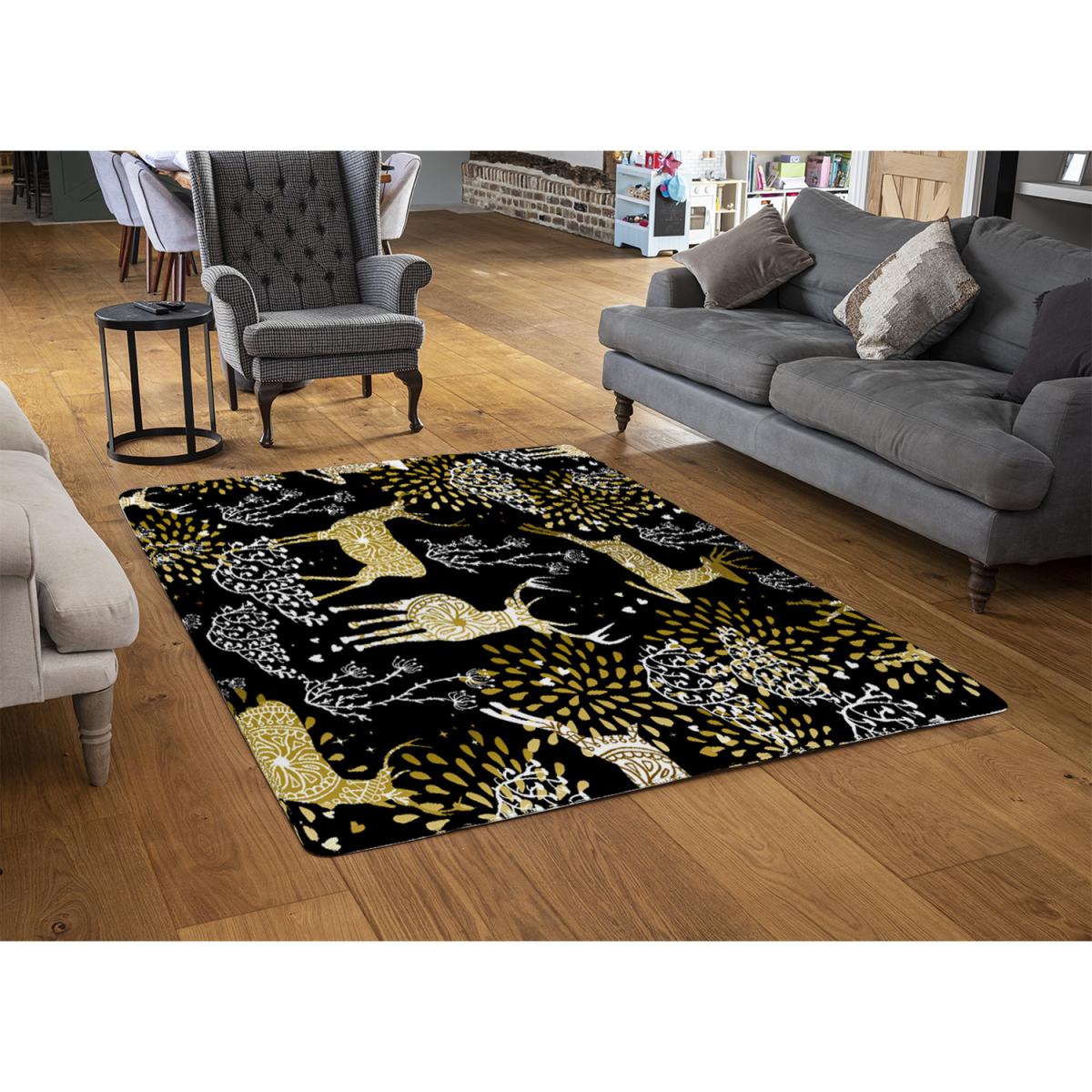Golden Christmas Style Rug - gold / 230cm – image 2