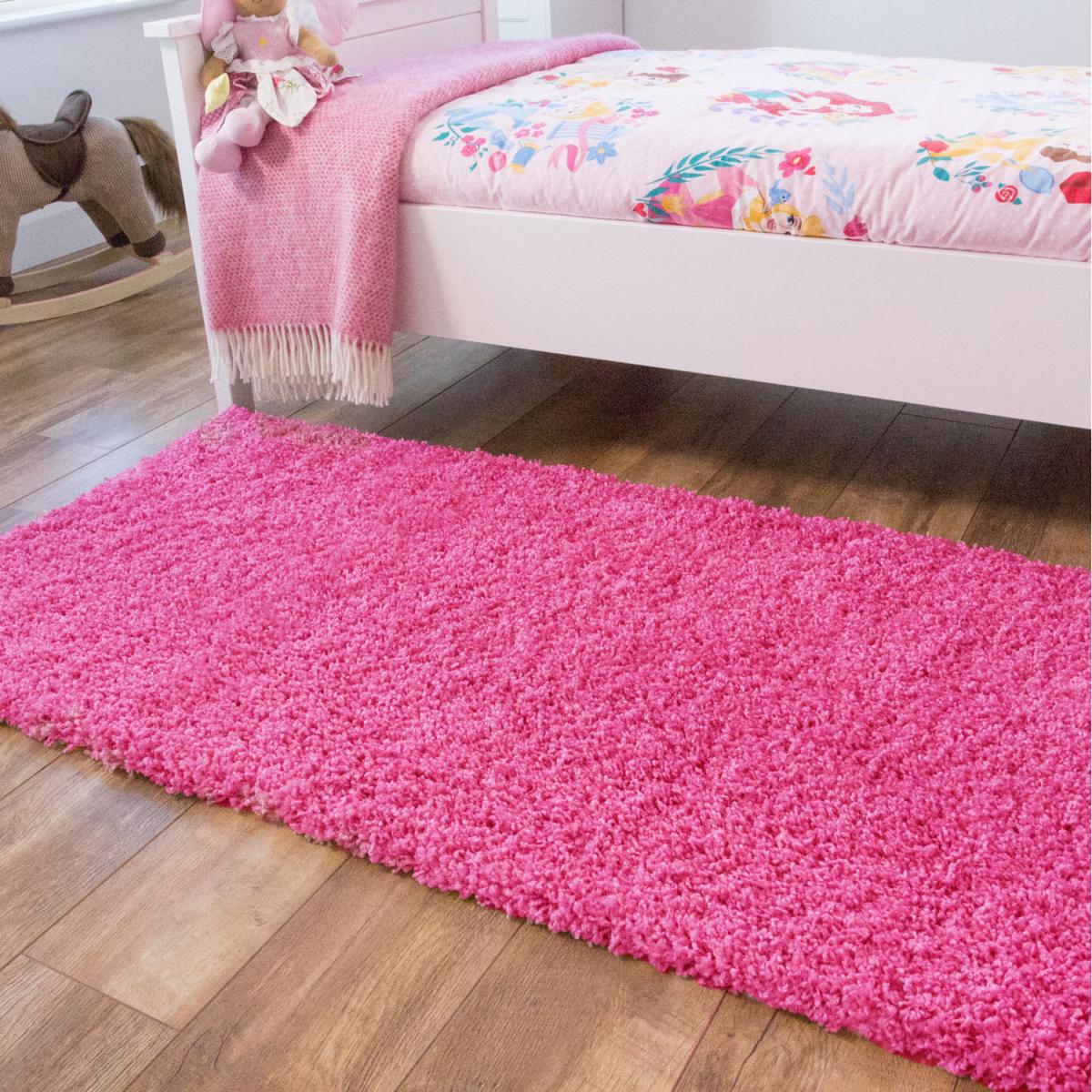Soft Value Barbie Pink Shaggy Area Rug - Barbie Pink / 160 x 110cm – image 2