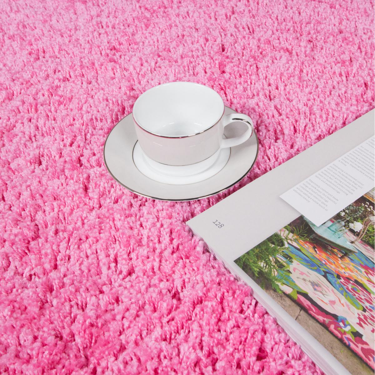 Soft Value Barbie Pink Shaggy Area Rug - Barbie Pink / 160 x 110cm – image 3