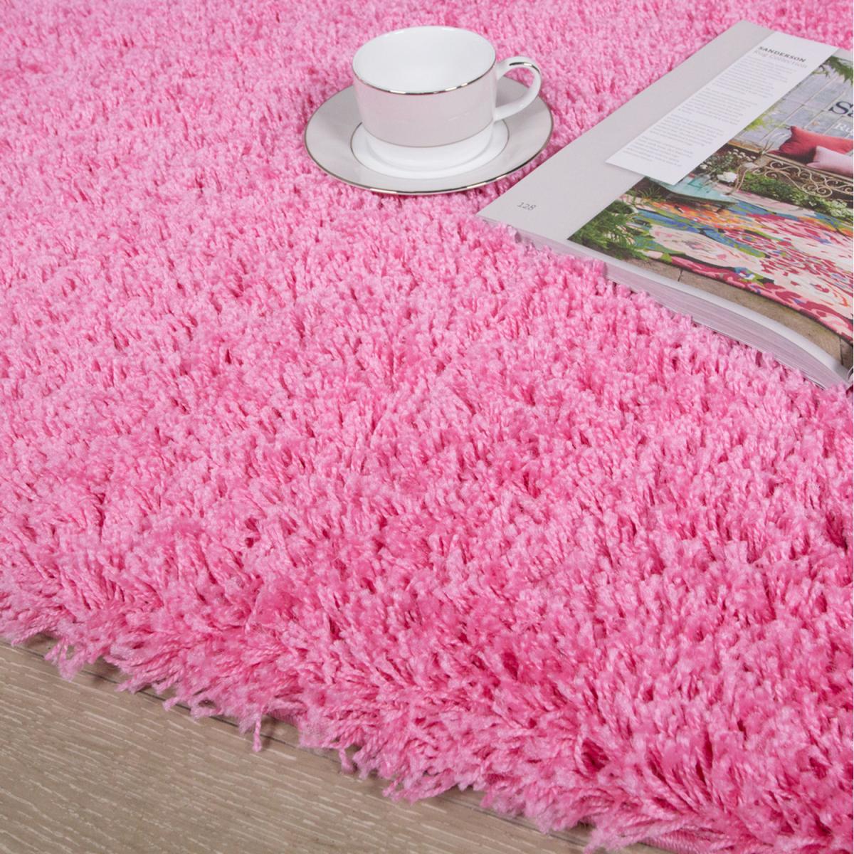 Soft Value Barbie Pink Shaggy Area Rug - Barbie Pink / 160 x 110cm – image 5